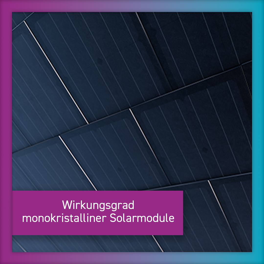 Wirkungsgrad der Solarzellen