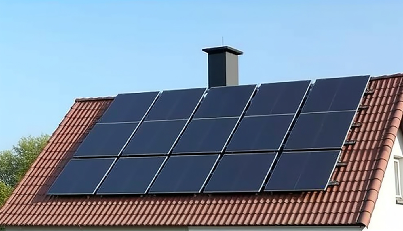 Schwarze Solarmodule (Full-Black) auf Einfamilienhaus